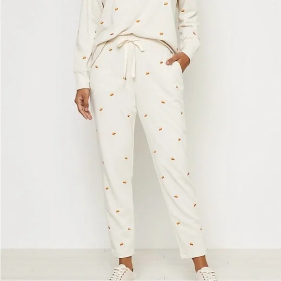 LOU & GREY Pumpkin Pie Embroidered Lounge Sweatpants Size Large - Picture 11 of 11